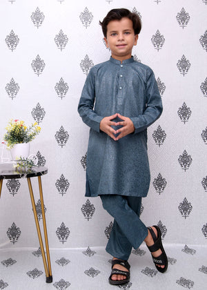 Teal Blue Boys Kurta Trouser MKP-41