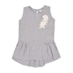 Ruffle Stripes Motif Dress