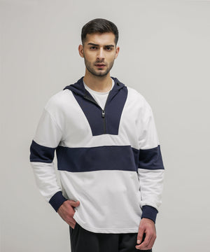 Men's Contrast Panel Hoodie