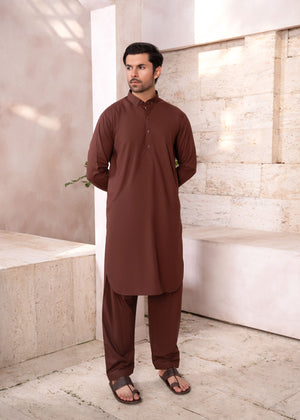 Choco Shalwar Kameez-Collar 008