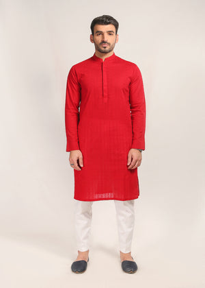 SCHIFFLI KURTA RED KUS007-RED