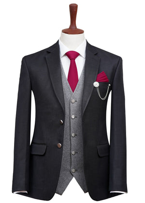 Charcoal & Silver 3 Piece Suit