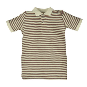 Brown Vertical Polo Shirt