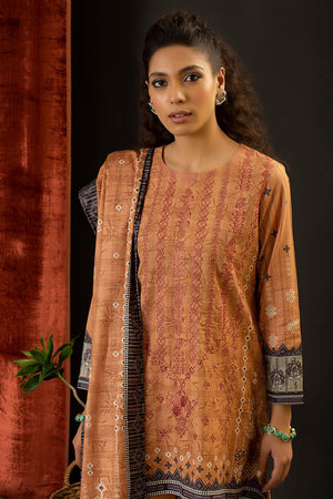 3 Piece – Embroidered Khaddar – 8306