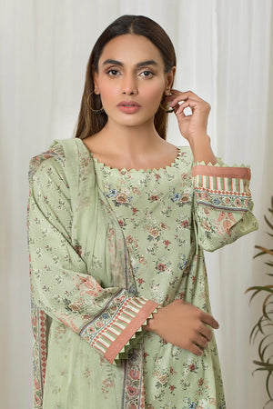 3Piece – Basic luxury lawn 7451 – Chiffon Dupatta