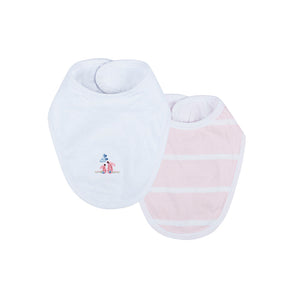 Pink & White Bibs Set