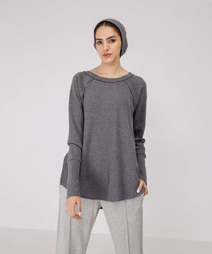 Women's Long Waffle Knit Shirt