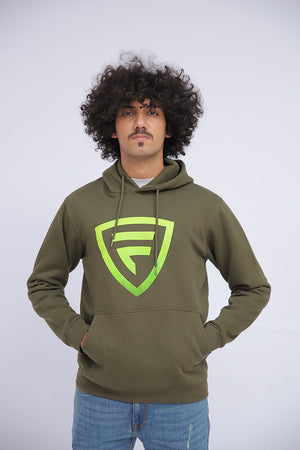 Olive Patch Pocket Hoodie