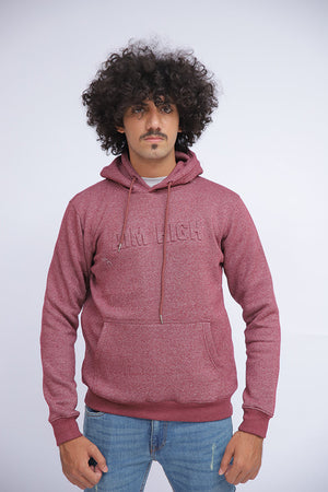 Light Maroon Patch Pocket Hoodie