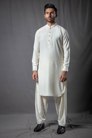 Nauroz - CREAM COTTON KURTA SHALWAR