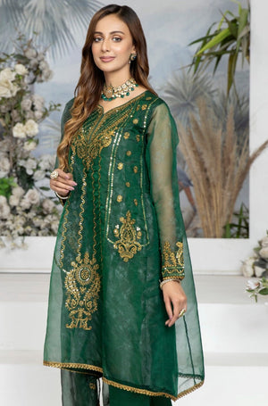 LEB-22-21 ORGANZA EMBROIDERED KURTI