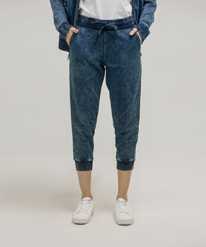 Women's Denim Cropped Joggers