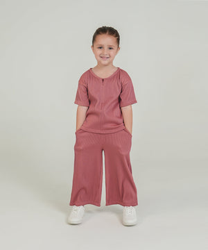 Girls' Pleated Zip Set