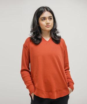 Women's Raw Waffle Knit Shirt