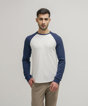 Men's Raglan Waffle Knit Shirt