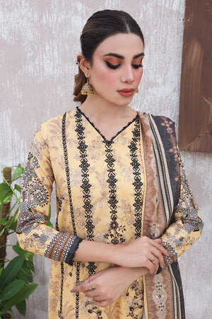 3 Piece – Premium Embroidered Karandi – 8314