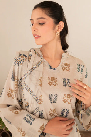 3 Piece - Embroidered Lawn - 8486