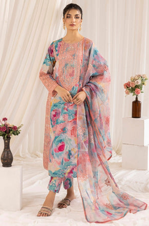 PLS-126 3PC SILK LAWN STITCHED I UNSTITCHED