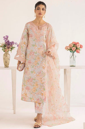 PLS-129 3PC SILK LAWN STITCHED I UNSTITCHED