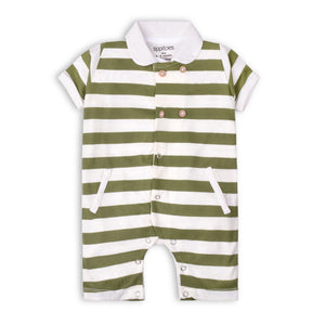 BOYS STRIPE NAUTICAL ROMPER