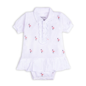 Girl White Polo romper