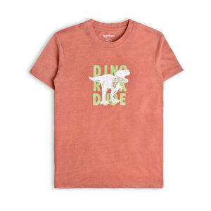 Boys Dino Rock Printed Tee