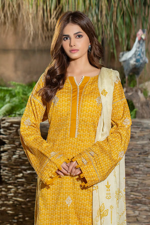 3 Piece - Embroidered Lawn - 8086