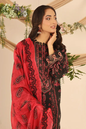 3 Piece - Digitally Printed Lawn - 7734