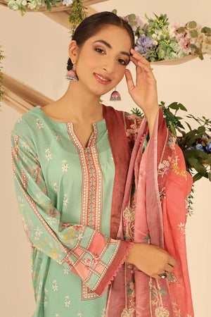 3 Piece - Digitally Printed Lawn - 7736