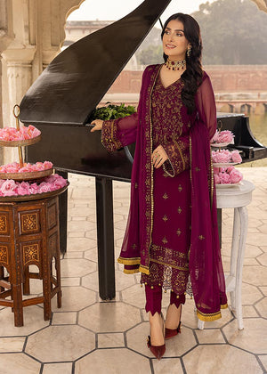 Chiffon Embroidered - Mulberry Grape