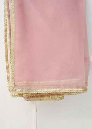 Pastel Pink Organza Dupatta