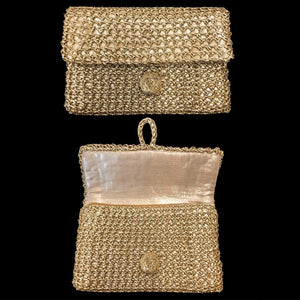 Hand Crochet Clutch - Gold & Gold - Jewelry