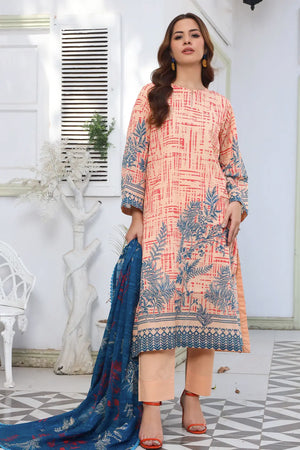 3 Piece - Digitally Printed Lawn - 9084