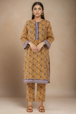 2 Pc Printed Khaddar Stitched Co-ords