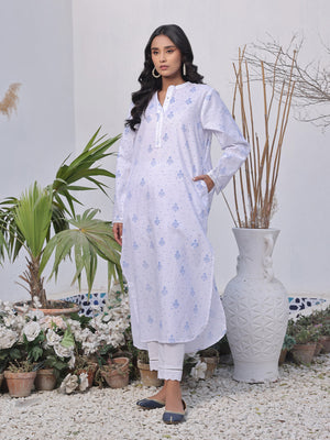 1Pc Printed Pret Kurti Dobby - OWKTG-2310008