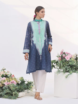 1Pc Embroidered Unstitched Lawn Green - OLEK-6133-A