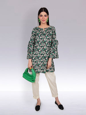 1Pc Printed Fusion Top Lawn Green - OWTP-2302005