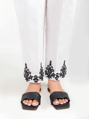 Women White Lawn Trouser - OWESP-2203001