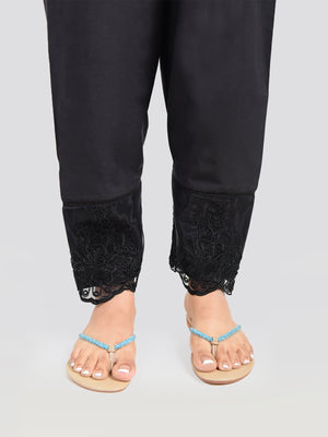 Women Black Lawn Trouser - OWESP-2206032