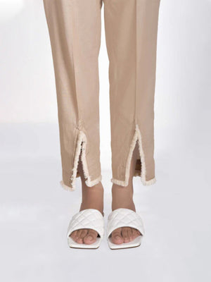 Women Beige Lawn Trouser - OWSP-2203006