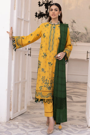 SA-11 : Unstitched Embroidered Dhanak 3PC