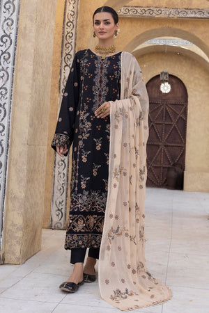 TA-06 : Unstitched Embroidered Slub Karandi 3PC