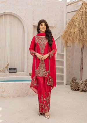 TAIL TRESSUE PNK - 3PC CHIFFON