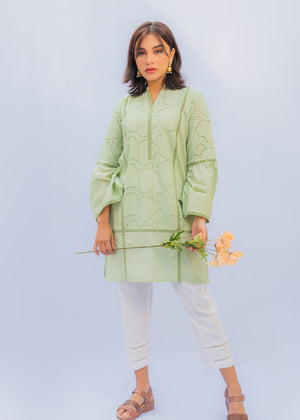 Green Chikan Kurta