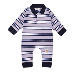 Boy Grey Stripe Romper