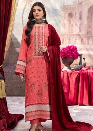 DH-28 : Unstitched Luxury Embroidered Dhanak 3PC