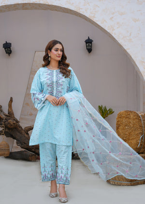 ujala 3pc stitched dress