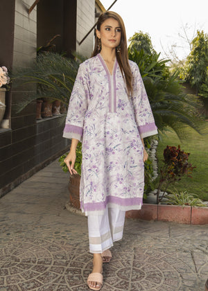 Lilac Embroidered Kurta