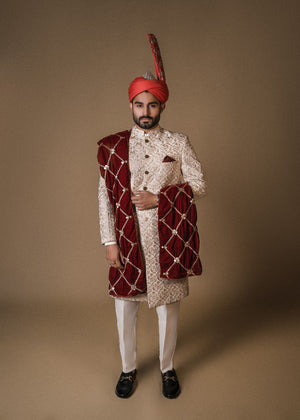 Golden Embroidery Sherwani