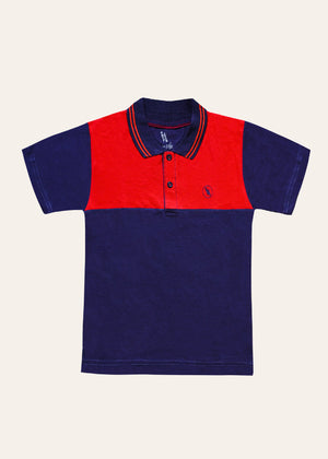 Red-Navy Fashion Polo